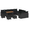 vidaXL Tuin Sofa Set 14 st Zwart poly rattan