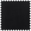 vidaXL Rubbertegel 12 mm 100x100 cm zwart