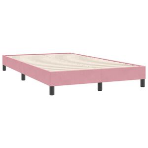 vidaXL Bedframe zonder matras 120x220 cm fluweel roze