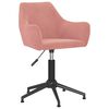 vidaXL Eetkamerstoelen draaibaar 6 st fluweel roze