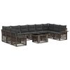 vidaXL Tuinbankenset 11 st Grijs en Donkergrijs poly rattan