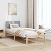 vidaXL Bedframe Bruin en lichtgrijs 80 x 200 cm Massief grenenhout