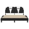 vidaXL Bedframe "Viana" zonder matras kunstleer zwart en wit 120x200 cm