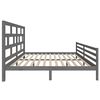 vidaXL Bedframe massief grenenhout grijs 200x200 cm