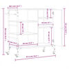vidaXL Keukentrolley 87,5x38,5x84,5 cm bewerkt hout sonoma eikenkleur