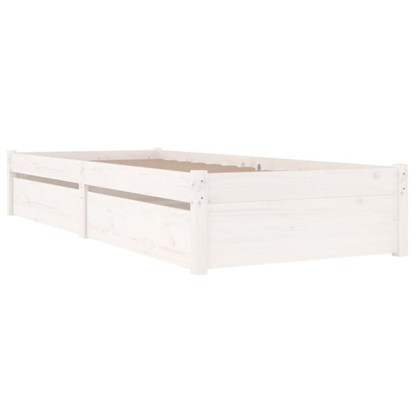 vidaXL Bedframe met lades wit 90x200 cm