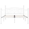 vidaXL Bedframe met lattenbodem metaal wit 160x200 cm