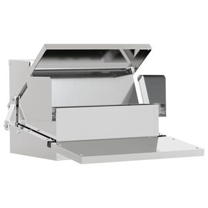 vidaXL Kippen Treadle Voeder Zilver 50 x 40 x 29 cm