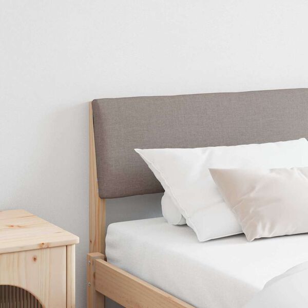 vidaXL Gestoffeerd hoofdbord Taupe 200 cm Massief grenenhout