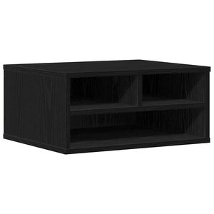 vidaXL Printerstand Zwart eiken 49 x 40 x 22,5 cm Bewerkt hout