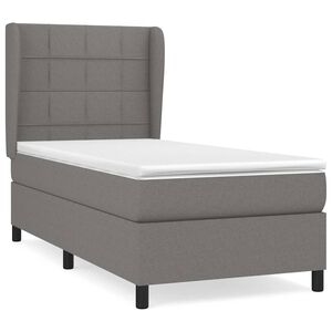 vidaXL Boxspring met matras stof donkergrijs 80x200 cm