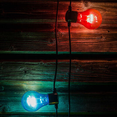 KONSTSMIDE Feestverlichting met 5 transparante lampen meerkleurig