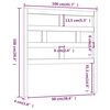 vidaXL Hoofdbord 106x4x100 cm massief grenenhout grijs
