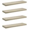 vidaXL Wandschappen zwevend 4 st 80x23,5x3,8 cm MDF eikenkleurig