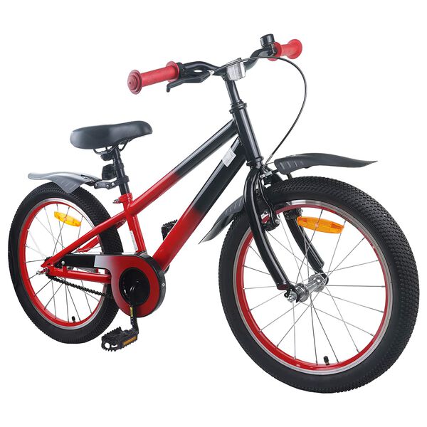 vidaXL Kinderfiets 18 Inch voor 5-7 jaar Blauw Zwart