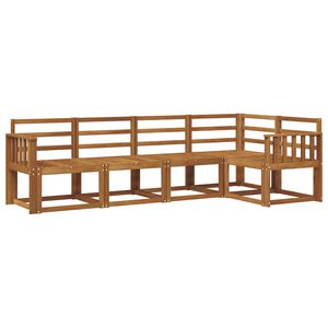 vidaXL Buiten bankenset 5 pcs Naturel