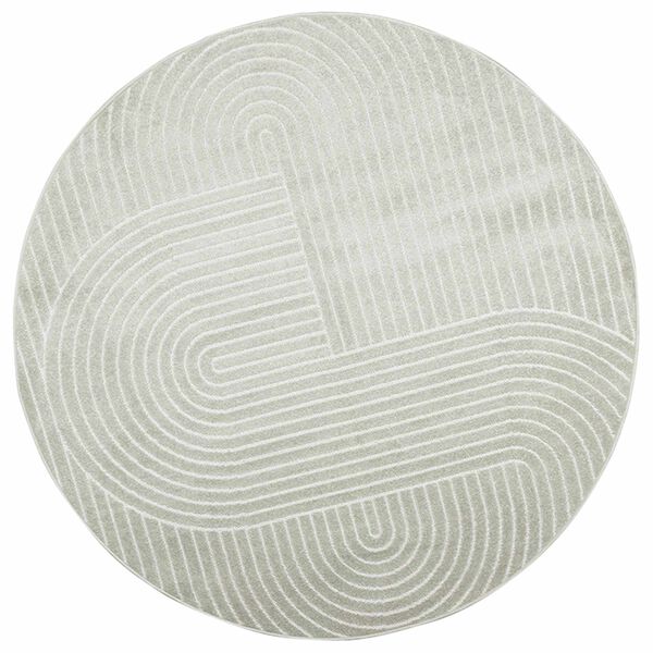 vidaXL Vloerkleden Rond PALMERAS Groen &Oslash; 160 CM Polyester