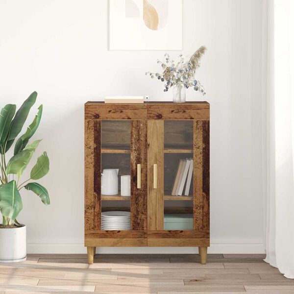 vidaXL Dressoir Oud Hout 69,5 x 34 x 90 cm Bewerkt hout
