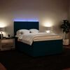 vidaXL Boxspring met matras fluweel blauw 140x200 cm