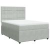 vidaXL Boxspring met matras fluweel lichtgrijs 140x200 cm