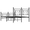vidaXL Bedframe met hoofd- en voeteneinde metaal zwart 120x200 cm