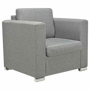 vidaXL Fauteuil stof lichtgrijs