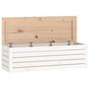 vidaXL Opbergbox wit 109x36,5x33 cm massief grenenhout