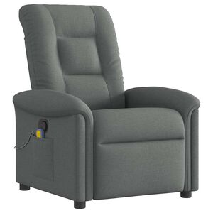vidaXL Massagestoel Donkergrijze Stof