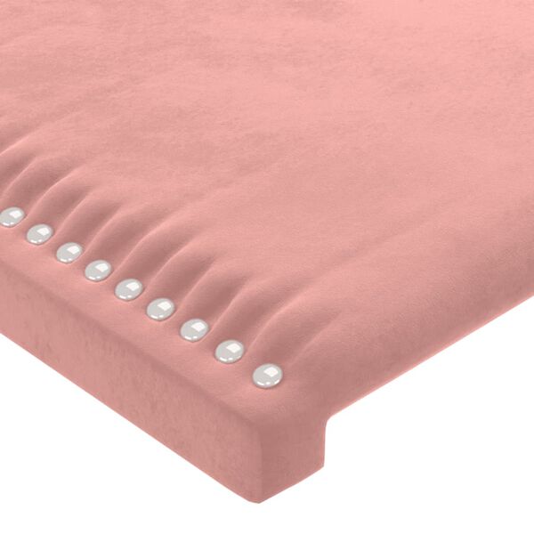 vidaXL Hoofdborden 180x5x78/88 cm fluweel roze