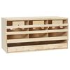 vidaXL Kippenlegkast 3 compartimenten 72x33x38 cm massief grenenhout