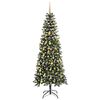vidaXL Kunstkerstboom met 300 LED Groen 210 cm PVC en Plastic en Staal
