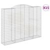 vidaXL Schanskorven 15 st gewelfd 300x50x220/240 cm ijzer