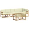 vidaXL Buiten bankenset 8 st Wit en cr&egrave;mekleurig Polyester