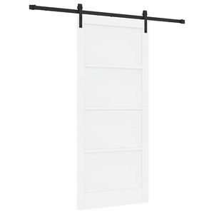 vidaXL Schuifdeur Wit en zwart 93 x 211 cm Massief grenenhout