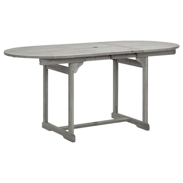 vidaXL Tuintafel (120-170)x80x75 cm massief acaciahout