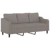vidaXL 3-delige Loungeset met kussens stof taupe