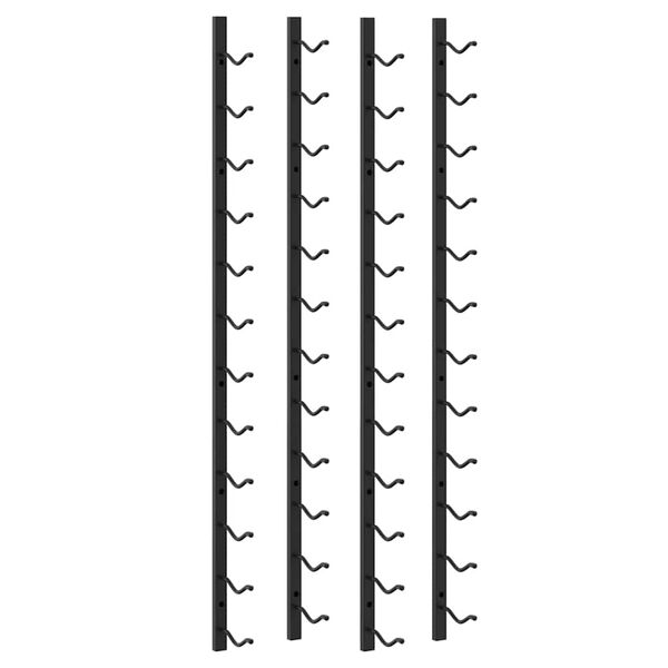 vidaXL Wijnrekken wandmontage voor 12 flessen 2 st ijzer zwart