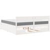 vidaXL Bed met lades en matras massief grenenhout wit 200x200 cm