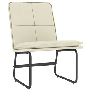 vidaXL Loungestoel 54x75x76 cm kunstleer cr&egrave;mekleurig