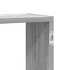 vidaXL Wandschap kubus 5 vakken bewerkt hout grijs sonoma eikenkleurig