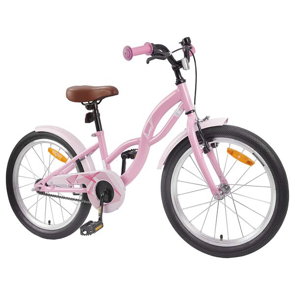 vidaXL Kinderfiets 18 Inch voor 5-7 jaar Lichtroze