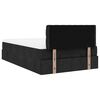 vidaXL Ottoman bed met matras en LED's 120x200 cm stof zwart