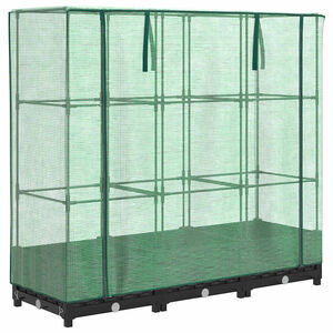 vidaXL Verhoogde plantenbak met kashoes rotanlook 120x40x123 cm