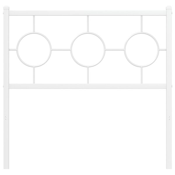 vidaXL Vervangend hoofdbord 90 cm metaal wit