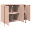 vidaXL Dressoir 100,5x39x79 cm staal roze