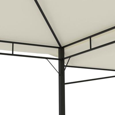 vidaXL Prieel met uitschuifbare daken 180 g/m² 3x3x2,75 m crème