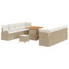vidaXL Tuinbankenset 11 st Beige poly rattan