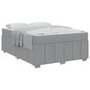 vidaXL Bedframe met matras Lichtgrijs 140 x 200 cm Stof