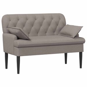 vidaXL Loungebank met knopencomfort Taupe 111 x 68 x 80 cm Stof