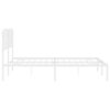 vidaXL Bedframe met hoofdbord metaal wit 183x213 cm